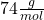 74\frac{g}{mol}