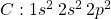 C: 1s^2 \:2s^2 \:2p^2