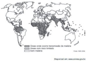 ocorrência da malária no mundo